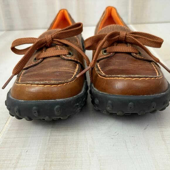 MIA Brown Leather Loafers Women’s Sz 7.5 Driving Moc Slip On Shoes Retro 90s - Picture 3 of 9